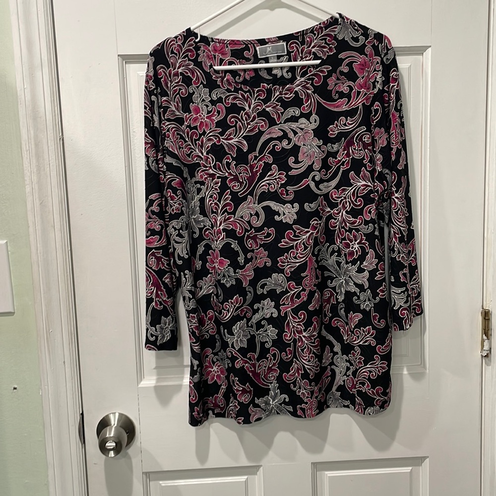 Black and purple blouse